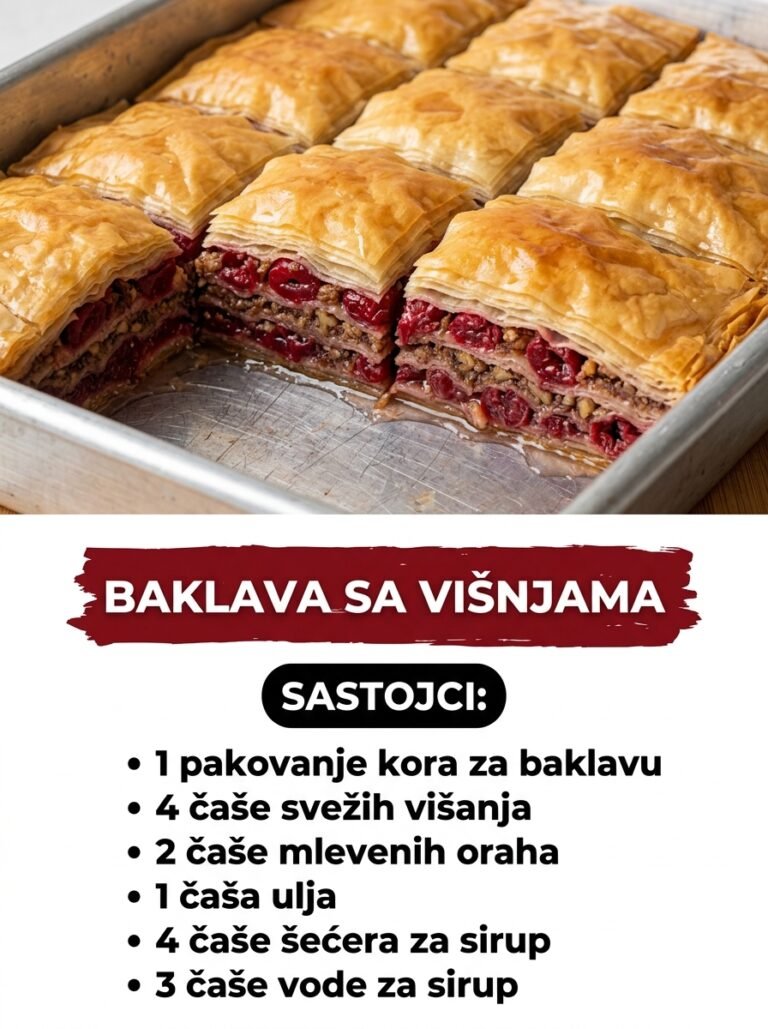 Baklava sa višnjama — Sočni, osvežavajući domaći klasik
