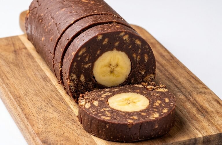 Brzi rolat sa bananama — čokoladno savršenstvo bez pečenja