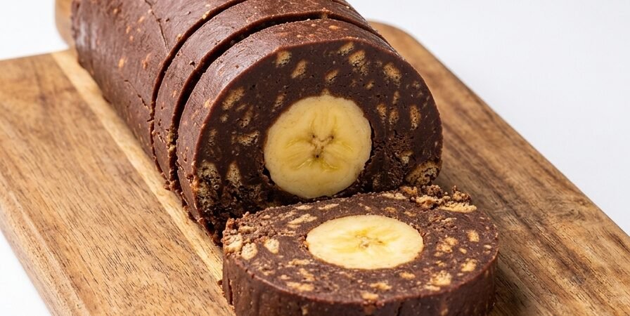 Brzi rolat sa bananama — čokoladno savršenstvo bez pečenja