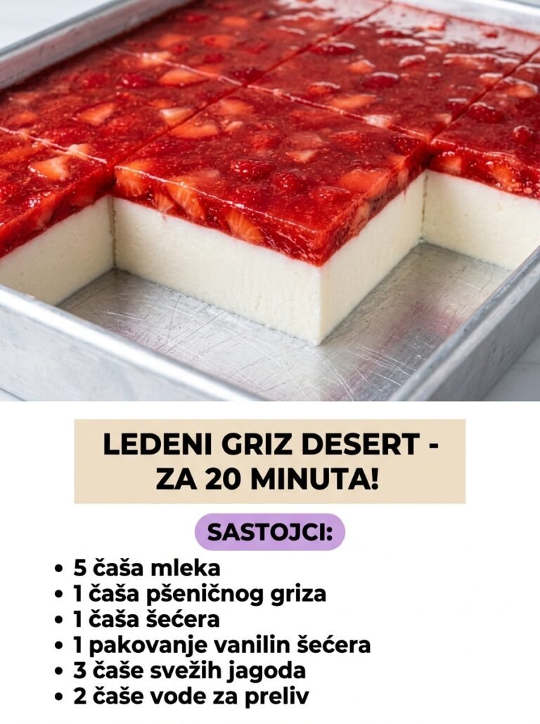 Ledeni griz desert — osvežavajuća voćna poslastica na brzinu