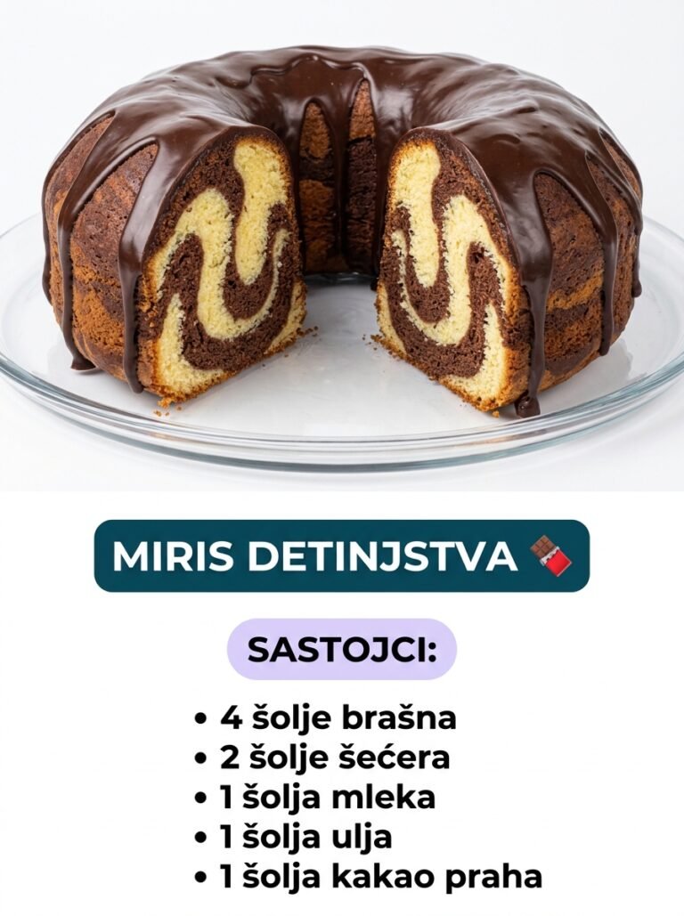 Mramorni kuglof — dvobojni biskvit koji donosi miris detinjstva
