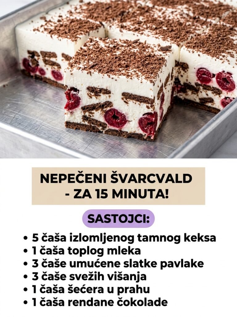 Nepečeni Švarcvald — Brzi čokoladni užitak sa višnjama za 15 minuta