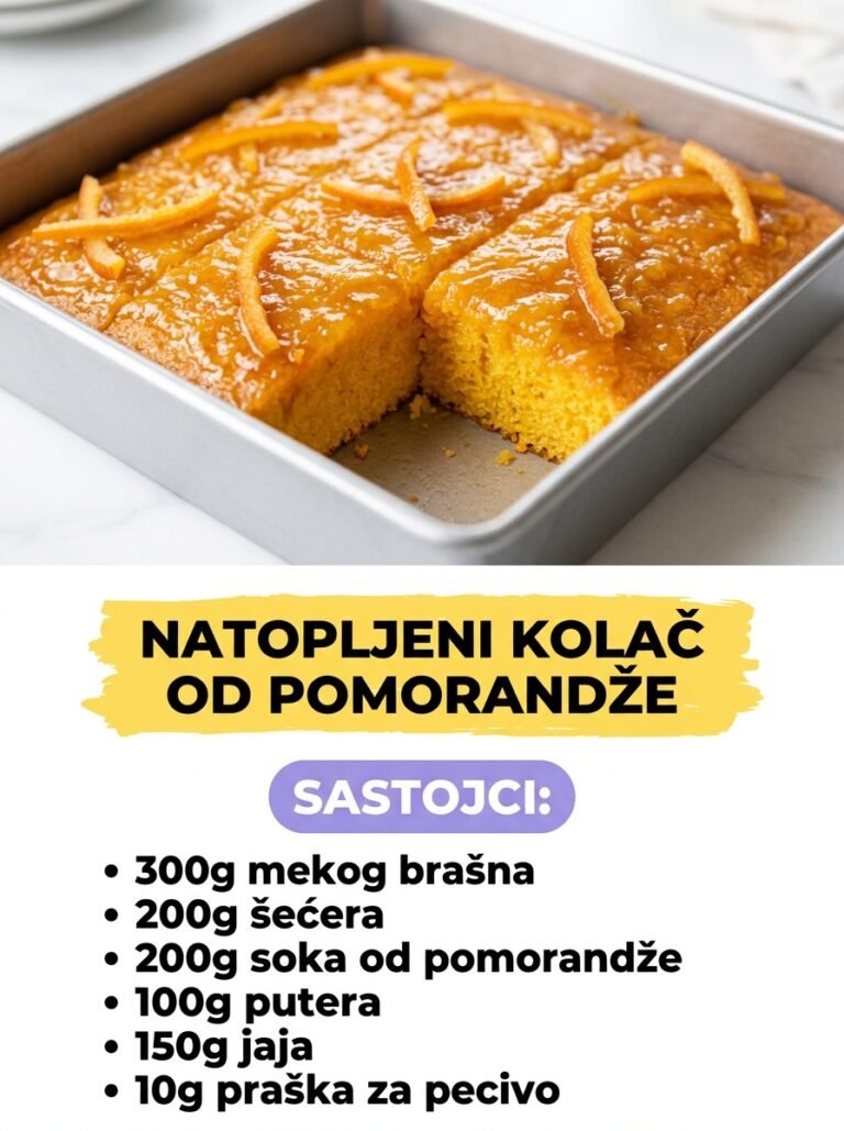 Savršen Recept za Natopljeni Kolač od Pomorandže (Brzo i Sočno)