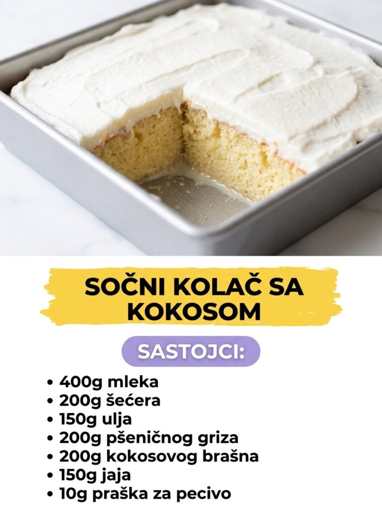 Savršen Recept za Sočni Kolač sa Kokosom