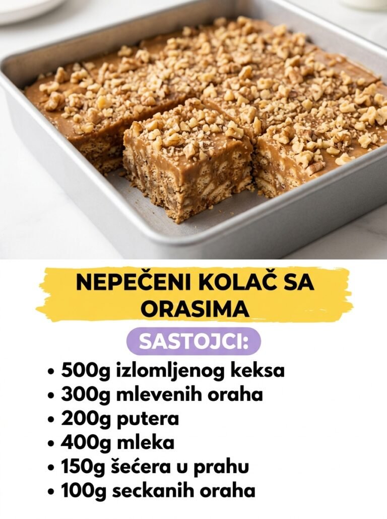 Savršen Recept za Nepečeni Kolač sa Orasima (Brzo i Lako)