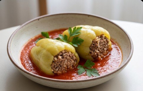 Domaće Punjene Paprike – Tradicionalni Recept U Bogatom Paradajz Sosu