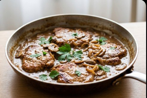 Lovačke Šnicle sa Šampinjonima – Tradicionalni Recept za Mekano Meso u Bogatom Sosu