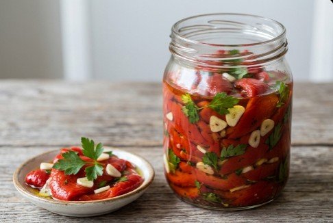 Pečena Paprika za Zimu sa Belim Lukom – Tradicionalni Recept za Zimnicu