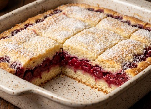Pita sa višnjama — sočni biskvitni kolač sa voćem i kokosom