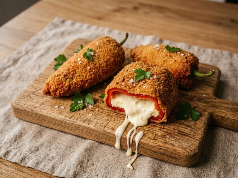 Najbolji Recept za Pohovane Paprike Punjene Sirom