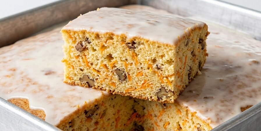 Kao što nam savršen, sočan presek sa belom glazurom na slici
