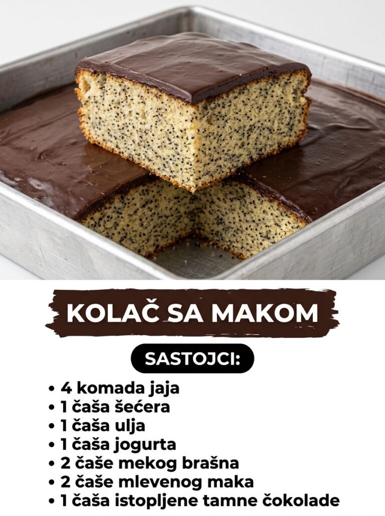 Potpuni vodič za početnike: Sočan kolač sa makom i čokoladnom glazurom