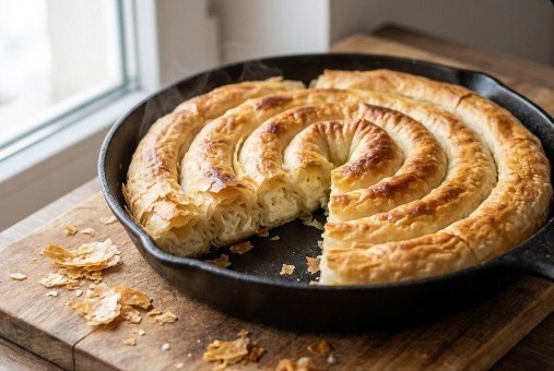 Hrskava Uvijena Domaća Pita sa Sirom: Recept za Zlatnu Savijaču