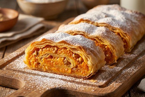 Tradicionalna Domaća Bundevara sa Orasima – Hrskava i Sočna Jesenja Pita