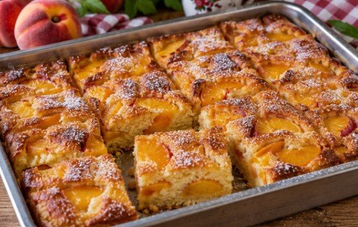 Starinski Kolač sa Breskvama: Najsočniji Brzi Biskvit sa Jogurtom