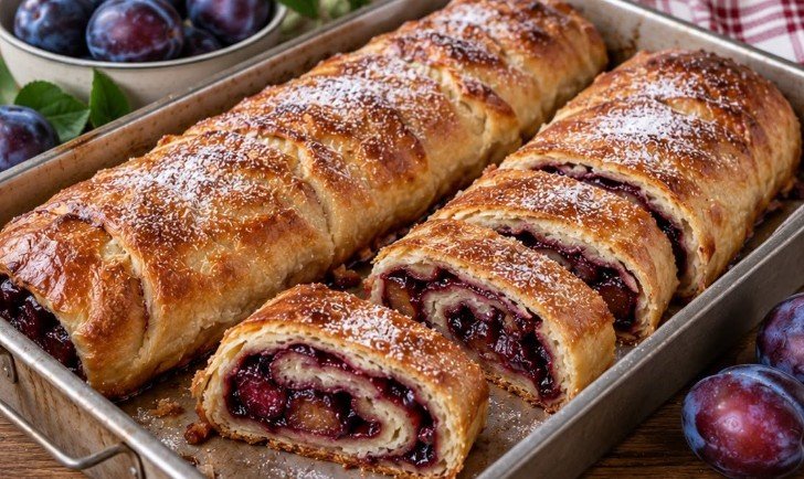 Domaća Štrudla sa Šljivama: Starinski Recept za Kiselo Testo sa Cimetom
