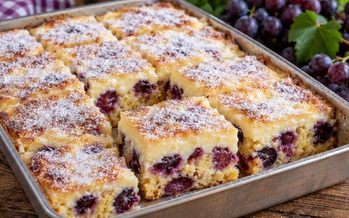 Kolač sa Grožđem i Kremom: Starinski Recept sa Vanila Pudingom