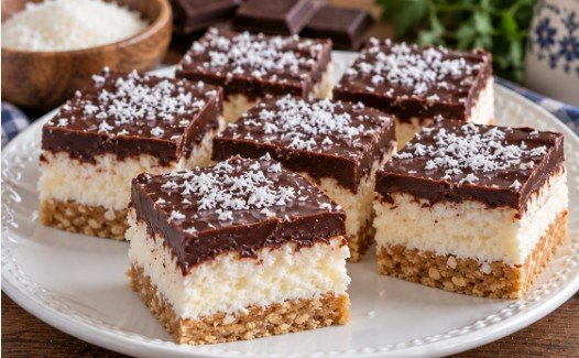 Baunti Kocke bez Pečenja: Brzi Kremasti Recept sa Kokosom i Keksom