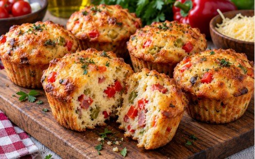 Slani Mafini sa Ukusom Pice: Recept za Mekane Pizza Mafine sa Sirom