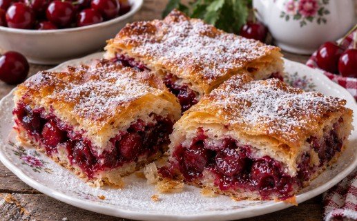 Pita sa Višnjama i Grizom: Tradicionalni Recept za Sočnu Savijaču