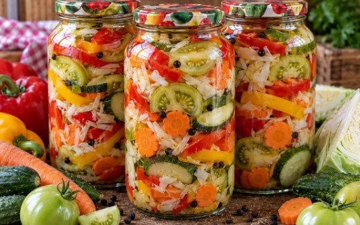 Šarena Salata od Povrća za Zimu: Starinski Recept za Turšiju u Tegli