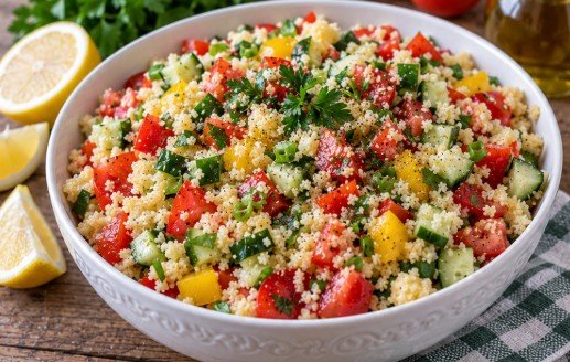 Kus-Kus Salata sa Povrćem: Brzi Recept za Osvežavajuću Mediteransku Salatu