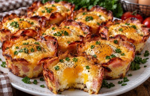 Keto Korpice sa Šunkom i Jajima: Recept za Brz Doručak iz Kalupa za Mafine