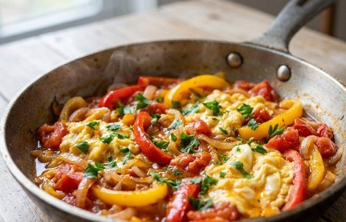 Tradicionalni Domaći Sataraš sa Jajima – Starinski Letnji Recept