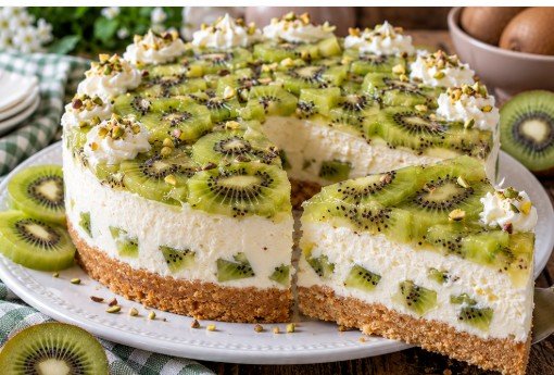 Brzinska Torta sa Kivijem: Recept za Kremasti Voćni Čizkejk Bez Pečenja