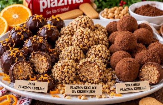 3 Vrste Posnih Plazma Kuglica od Jedne Smese: Brzi Recept Bez Pečenja