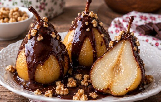 Sočne kruške u čokoladi: Elegantni voćni desert