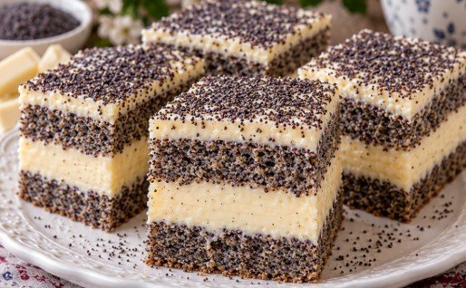 Kolač sa makom i bela čokolada – Kremasti desert