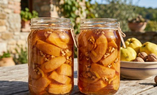 Najbolji Recept za Domaće Slatko od Dunja na Kockice sa Orasima (Zlatna Zimnica)