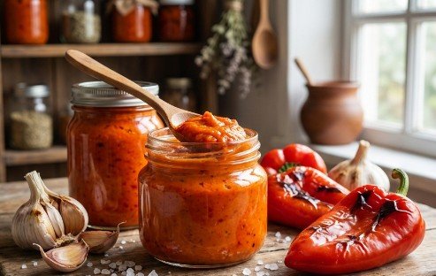 Tradicionalni Domaći Blagi Ajvar – Starinski Recept za Savršen Kremasti Namaz