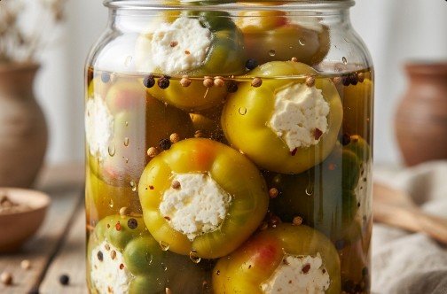 Tradicionalne Paprike Punjene Sirom u Mleku i Pavlaci – Starinski Recept za Zimnicu