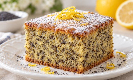 Tradicionalni Makedonski Kolač sa Makom i Limunom – Meki i Mirisni Biskvit