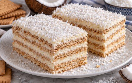 Kokos Keks Torta bez Pečenja: Brzi Kremasti Starinski Recept