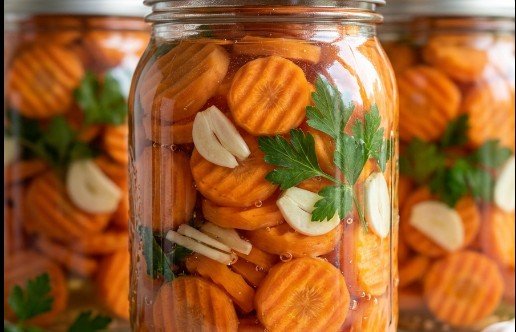 Tradicionalna Kisela Šargarepa za Zimu – Hrskava Salata u Aromatičnoj Marinadi