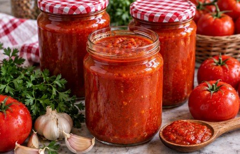 Domaći Paradajz Sos za Zimu u Tegli: Starinski Recept bez Konzervansa