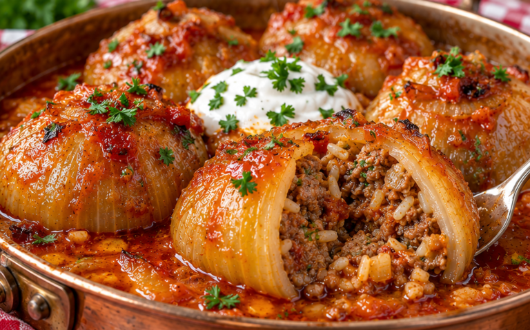Domaća sogan dolma – Tradicionalni punjeni luk