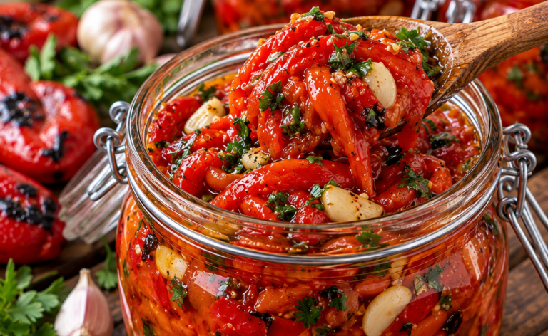 Domaći cepkani ajvar – Rustični namaz od paprika