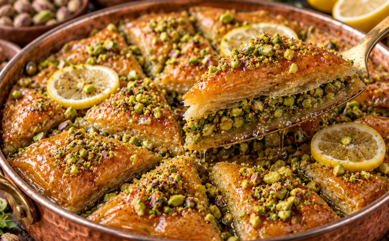 Domaća baklava sa pistaćima – Raskošna kraljica zalivenih kolača