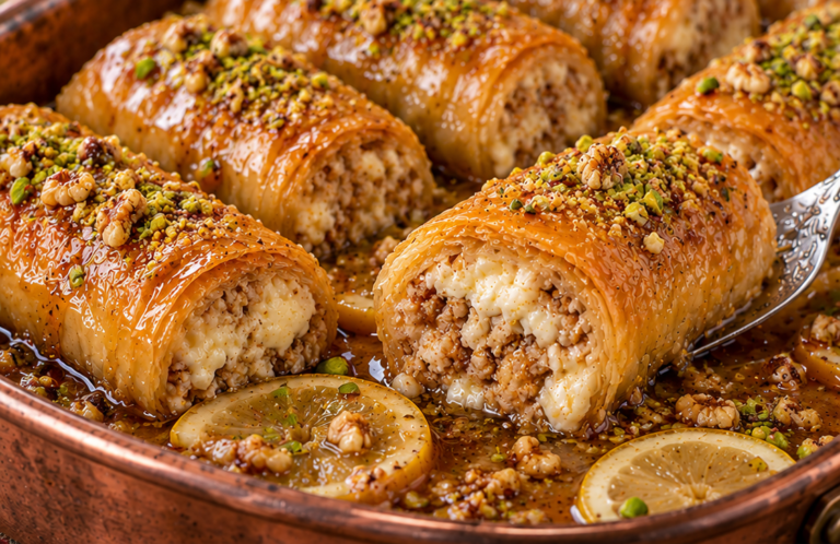 Starinska džandar baklava – Raskošna rolana poslastica sa kajmakom